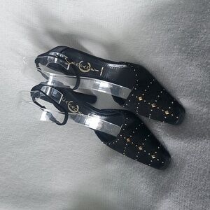 Casadei Black and Gold Women's Heels